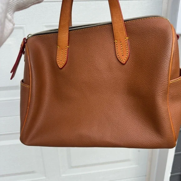 Dooney & Bourke Tan Leather Satchel - Picture 3 of 4